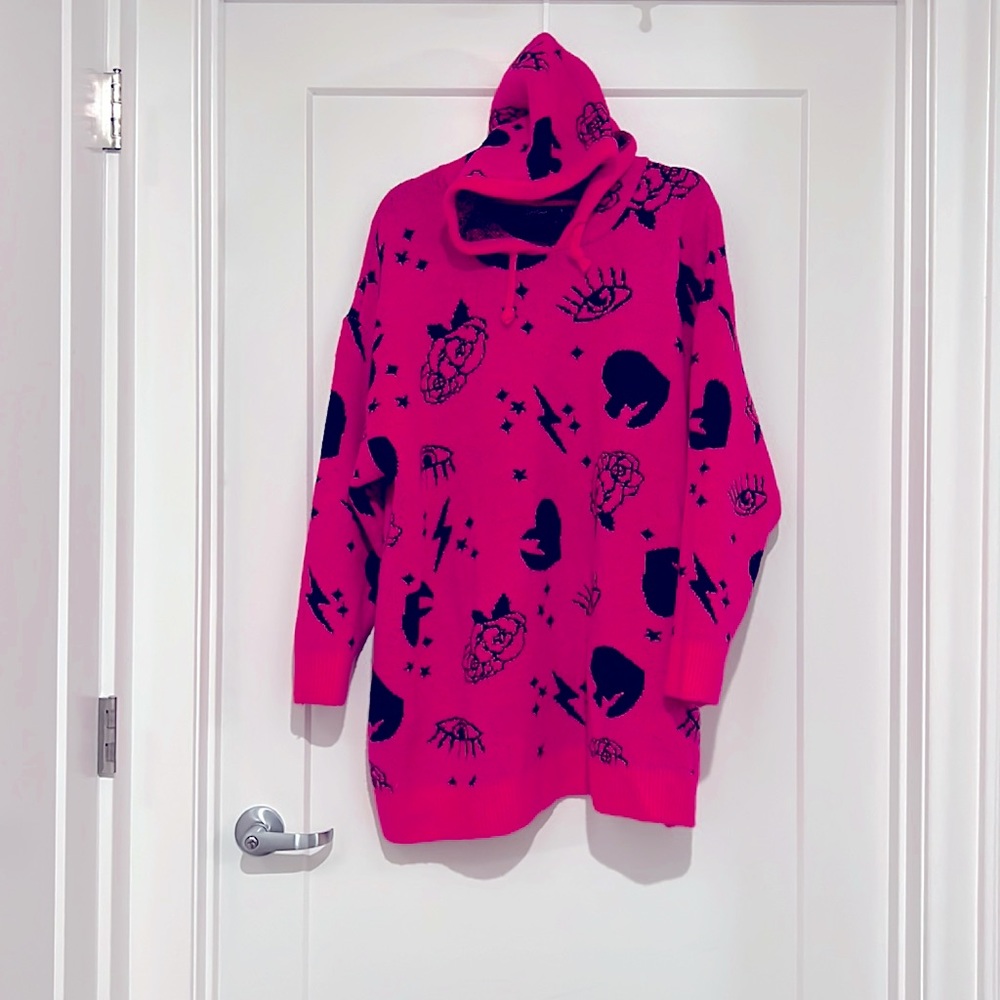 Torrid lovesick pink sweater hoodie